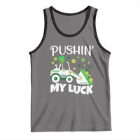 St Patricks Day Boys Truck Tank Top Pushing My Luck Tractor Toy Lover