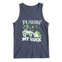 St Patricks Day Boys Truck Tank Top Pushing My Luck Tractor Toy Lover