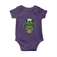 San Patties Irish Sugar Skull Baby Onesie St Patricks Day Of The Dead