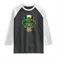 San Patties Irish Sugar Skull Raglan Shirt St Patricks Day Of The Dead