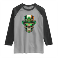 San Patties Irish Sugar Skull Raglan Shirt St Patricks Day Of The Dead