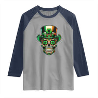 San Patties Irish Sugar Skull Raglan Shirt St Patricks Day Of The Dead