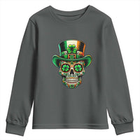 San Patties Irish Sugar Skull Youth Sweatshirt St Patricks Day Of The Dead