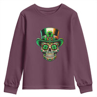 San Patties Irish Sugar Skull Youth Sweatshirt St Patricks Day Of The Dead