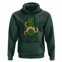 St Patrick's Day Cute Gnomes Hoodie Holding Shamrock Sunflower