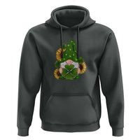St Patrick's Day Cute Gnomes Hoodie Holding Shamrock Sunflower