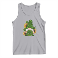 St Patrick's Day Cute Gnomes Tank Top Holding Shamrock Sunflower