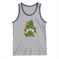 St Patrick's Day Cute Gnomes Tank Top Holding Shamrock Sunflower