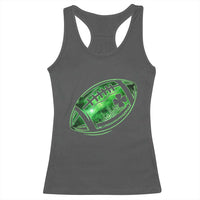 Lucky Shamrock Football Racerback Tank Top Irish Clover St Patricks Day Sport Lover