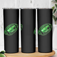 Lucky Shamrock Football Skinny Tumbler Irish Clover St Patricks Day Sport Lover