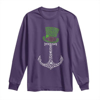 Lucky Shamrock Anchor Long Sleeve Shirt Leprechaun Cruise Squad St. Patrick's Day