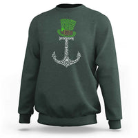 Lucky Shamrock Anchor Sweatshirt Leprechaun Cruise Squad St. Patrick's Day