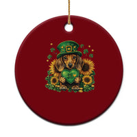 Cute Dachshund Leprechaun Ceramic Ornament Shamrock St. Patrick's Day Dog Lover - Wonder Print Shop
