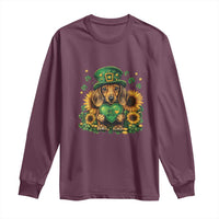 Cute Dachshund Leprechaun Long Sleeve Shirt Shamrock St. Patrick's Day Dog Lover