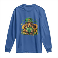 Cute Dachshund Leprechaun Long Sleeve Shirt Shamrock St. Patrick's Day Dog Lover