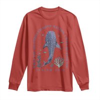 Inspirational Christian Bible Verse Isaiah 43:2 Whale Shark Long Sleeve Shirt When You Go Through Deep Waters I Will Be With You