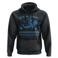Funny Whale Shark Christian Bible Jonah 1:17 Hoodie Get In Loser We're Doing God's Will