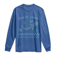 Funny Whale Shark Christian Bible Jonah 1:17 Long Sleeve Shirt Get In Loser We're Doing God's Will