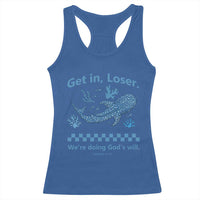 Funny Whale Shark Christian Bible Jonah 1:17 Racerback Tank Top Get In Loser We're Doing God's Will