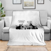 Funny George Washington and Jesus Conversation Throw Blanket Dude I Know Founding Values and Faith Political Commentary