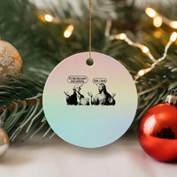 Funny George Washington and Jesus Conversation Ceramic Ornament Dude I Know Founding Values and Faith Political Commentary