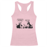 Funny George Washington and Jesus Conversation Racerback Tank Top Dude I Know Founding Values and Faith Political Commentary