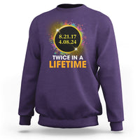Total Solar Eclipse Sweatshirt Twice In A Life Time American Totality 2024 2017 - Wonder Print Shop
