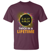 Total Solar Eclipse T Shirt Twice In A Life Time American Totality 2024 2017 - Wonder Print Shop