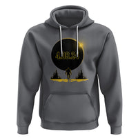 Total Solar Eclipse Bigfoot Hoodie American Totality April 8 2024 Sasquatch Silhouette - Wonder Print Shop