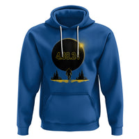 Total Solar Eclipse Bigfoot Hoodie American Totality April 8 2024 Sasquatch Silhouette - Wonder Print Shop