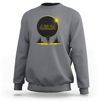 Total Solar Eclipse Bigfoot Sweatshirt American Totality April 8 2024 Sasquatch Silhouette - Wonder Print Shop