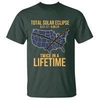 Total Solar Eclipse T Shirt Twice In A Life Time Tour Map American Totality 2024 2017 - Wonder Print Shop