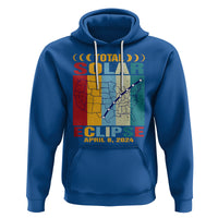 Total Solar Eclipse Hoodie Retro American Totality Tour Map April 8 2024 - Wonder Print Shop