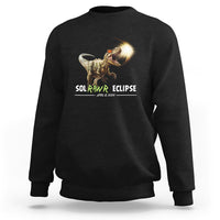 Total Solar Eclipse Dinosaur Sweatshirt Solrawr Eclipse April 8 2024 - Wonder Print Shop