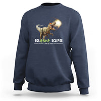 Total Solar Eclipse Dinosaur Sweatshirt Solrawr Eclipse April 8 2024 - Wonder Print Shop