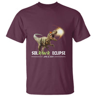Total Solar Eclipse Dinosaur T Shirt Solrawr Eclipse April 8 2024 - Wonder Print Shop