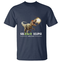 Total Solar Eclipse Dinosaur T Shirt Solrawr Eclipse April 8 2024 - Wonder Print Shop