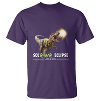 Total Solar Eclipse Dinosaur T Shirt Solrawr Eclipse April 8 2024 - Wonder Print Shop