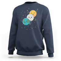 Funny Total Solar Eclipse Sweatshirt Cute Earth Moon Sun American Totality April 8 2024 - Wonder Print Shop