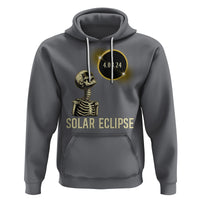 Total Solar Eclipse Skeleton Hoodie Funny Watching American Totality April 8 2024 Matching - Wonder Print Shop