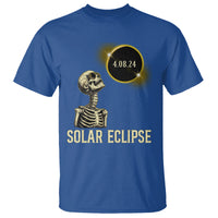 Total Solar Eclipse Skeleton T Shirt Funny Watching American Totality April 8 2024 Matching - Wonder Print Shop