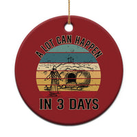 Religious Jesus Christmas Ornament A Lot Can Happen In 3 Days Christian Retro - Wonder Print Shop