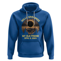 Total Solar Eclipse Hoodie Hello Darkness My Old Friend April 8 2024 American Totality - Wonder Print Shop