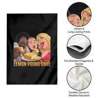 Funny Lemon Pound Cake Meme Garden Flag Retro Edgy Music Humor Gift for Party Lovers
