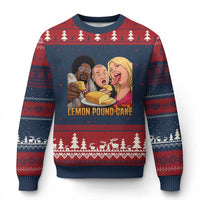 Funny Lemon Pound Cake Meme Ugly Christmas Sweater Retro Edgy Music Humor Gift for Party Lovers