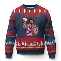 Justice for Lemon Pound Cake Ugly Christmas Sweater Funny Viral Edgy Meme Courtroom Parody Rap Fans