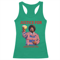 Justice for Lemon Pound Cake Racerback Tank Top Funny Viral Edgy Meme Courtroom Parody Rap Fans