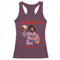 Justice for Lemon Pound Cake Racerback Tank Top Funny Viral Edgy Meme Courtroom Parody Rap Fans