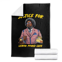 Justice for Lemon Pound Cake Funny Viral Meme Throw Blanket Edgy Hip Hop Humor Parody Gift for Rap Fans