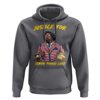 Justice for Lemon Pound Cake Funny Viral Meme Hoodie Edgy Hip Hop Humor Parody Gift for Rap Fans